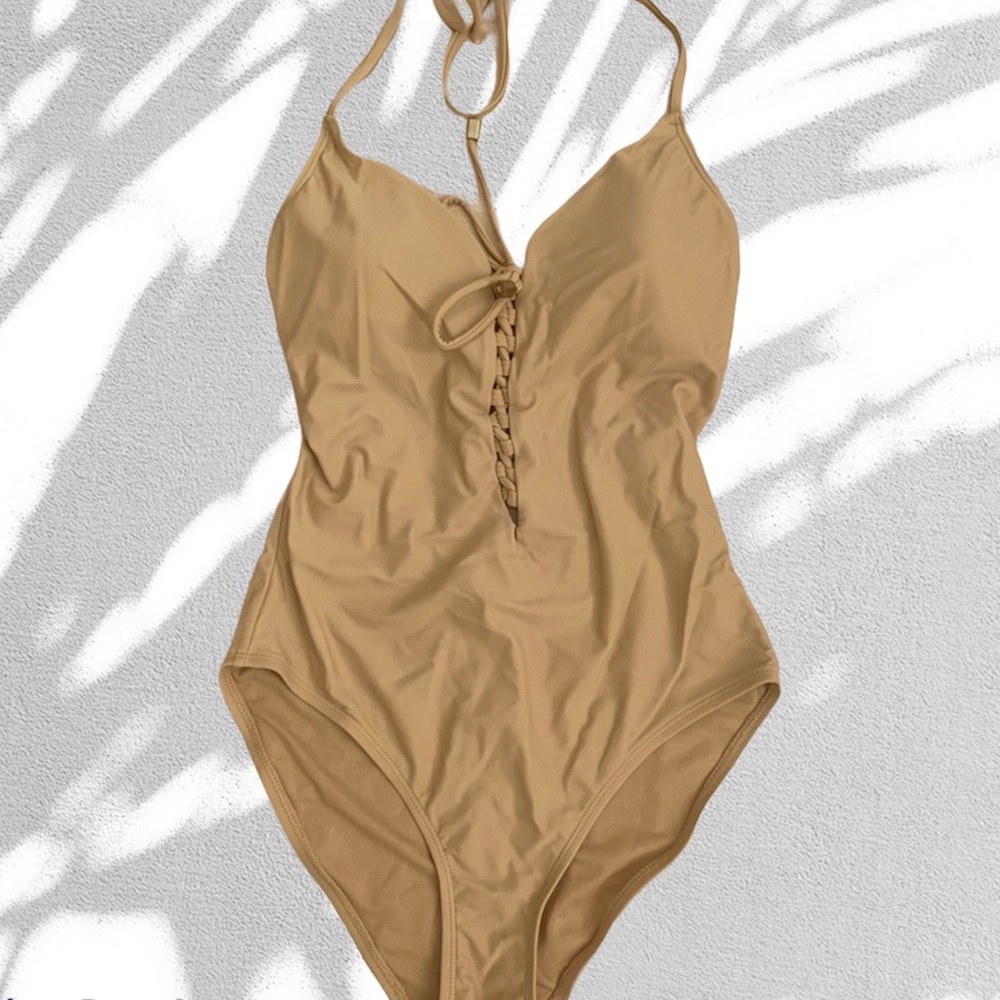 Cabana Del Sol- Tan one piece swimsuit